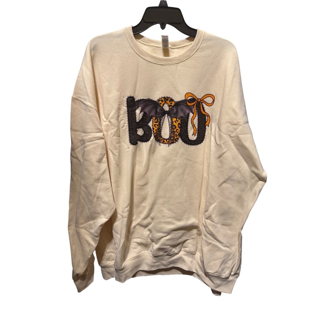 NWOT Jerzees Crewneck Halloween BOO Sweatshirt Size 2XL